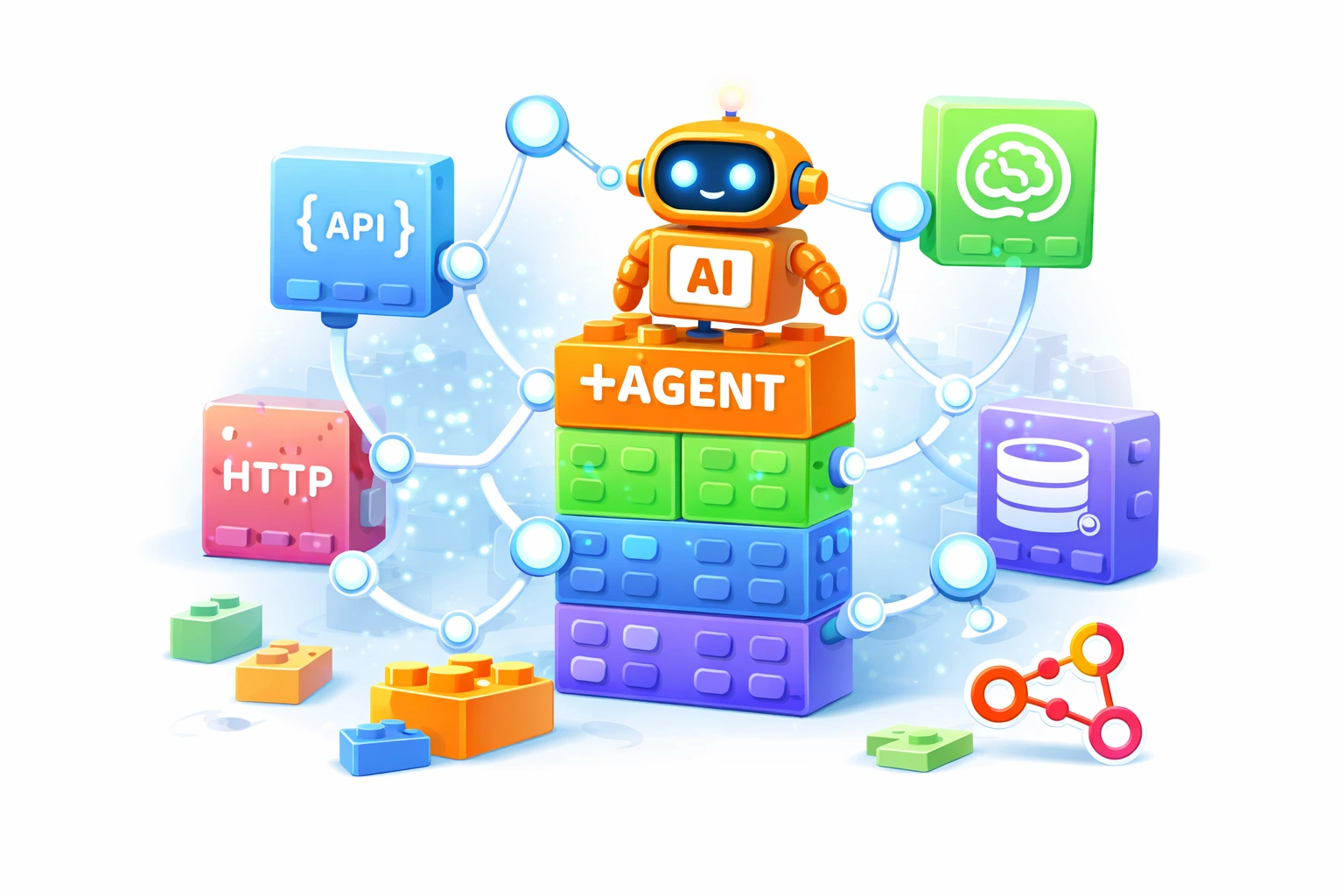 AI agents and workflow automation illustration